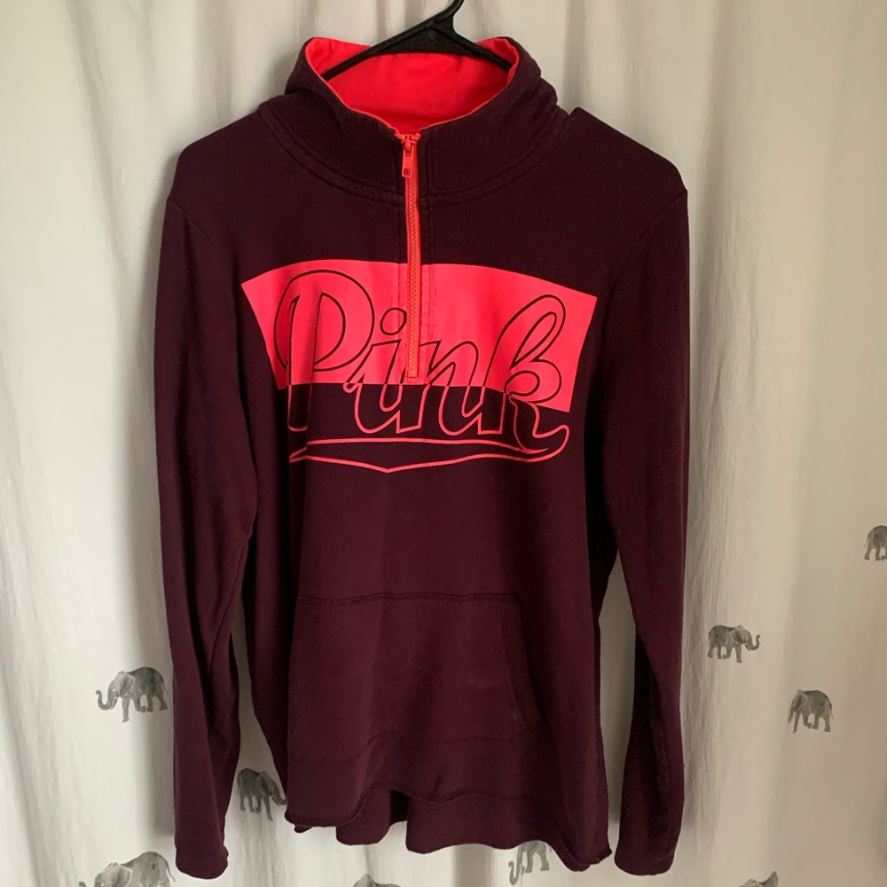 Pink quarter zip